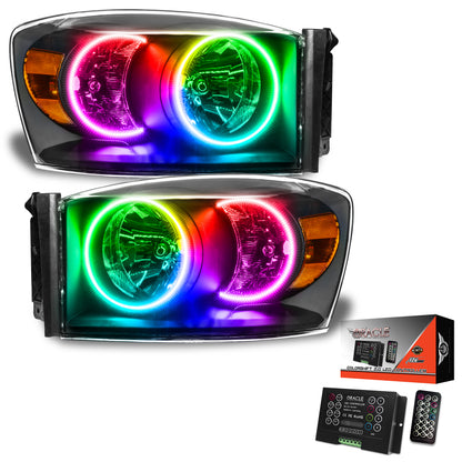 ORACLE Lighting Oracle 07-08 Dodge Ram SMD HL - Black - ColorSHIFT w/ 2.0 Controller