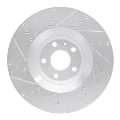 R1 Concepts R1 12-15 Audi TTS Quattro Front Right Drilled & Slotted Silver Brake Rotor