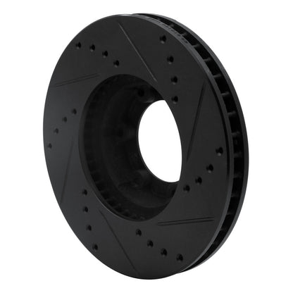 R1 Concepts R1 89-93 Toyota Pickup Front Left Drilled & Slotted Black Brake Rotor