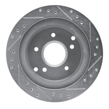R1 Concepts R1 84-87 Chevrolet Corvette Rear Left Drilled & Slotted Silver Brake Rotor
