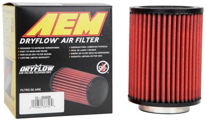 AEM Induction AEM Air Filter, 3inFLG/ 5inOD/ 6-1/2inH Dry Flow