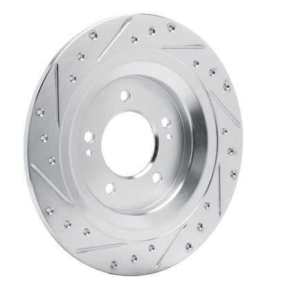 R1 Concepts R1 2021-2025 Hyundai Tucson Rear Right Drilled & Slotted Silver Brake Rotor