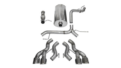 CORSA Performance Corsa 2012-2014 Cadillac Escalade DUB 6.2L V8 Polished Sport Cat-Back Exhaust