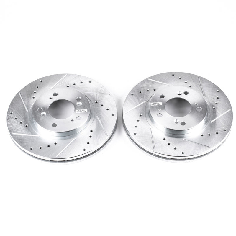 PowerStop Power Stop 99-04 Acura RL Front Evolution Drilled & Slotted Rotors - Pair