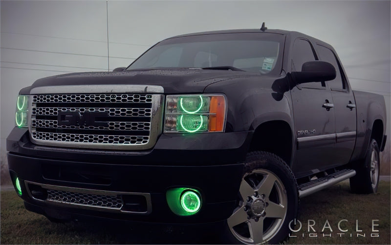 ORACLE Lighting Oracle 08-13 GMC Sierra LED Round Ring Headlight Halo Kit - Blue