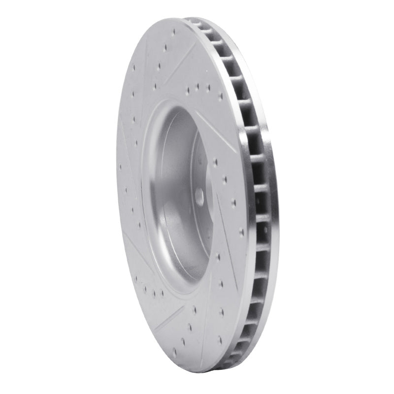 R1 Concepts R1 99-09 Volvo S60 Front Right Drilled & Slotted Silver Brake Rotor