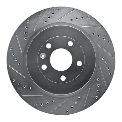 R1 Concepts R1 13-19 Ford Explorer Rear Left Drilled & Slotted Silver Brake Rotor