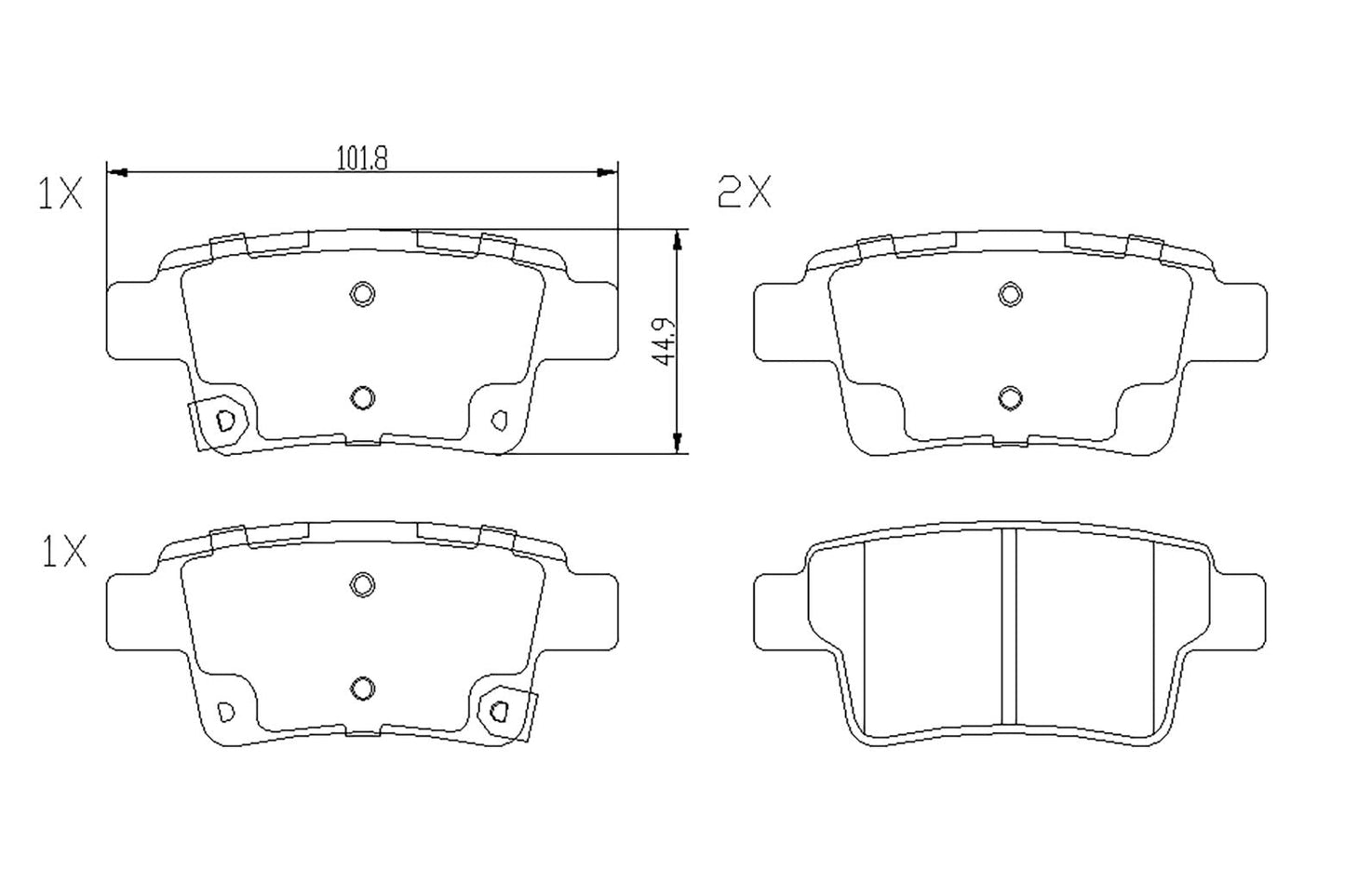 BOGAP F8210447 Brake Pad Set, Disc Brake