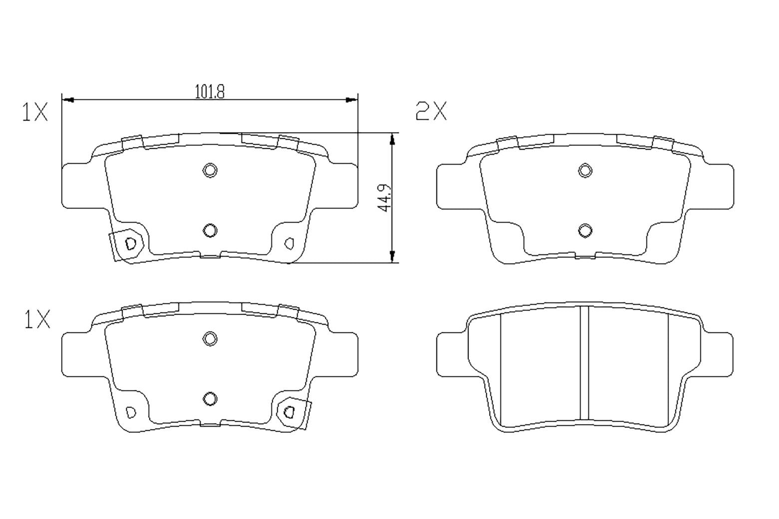 BOGAP F8210447 Brake Pad Set, Disc Brake