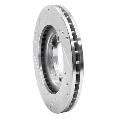 R1 Concepts R1 94-00 Mitsubishi Montero Front Right Drilled & Slotted Silver Brake Rotor