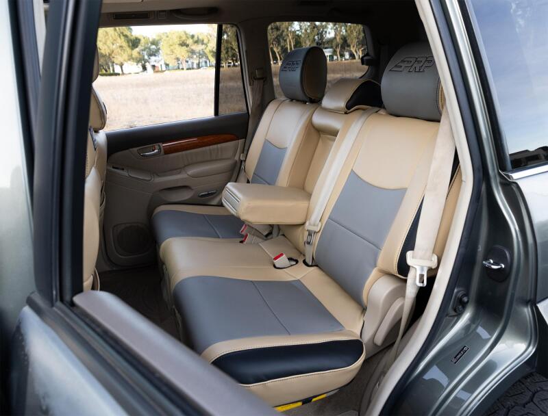PRP Seats PRP 03-09 Lexus GX470 Rear Bench Cover - Black w/ Red Stitch