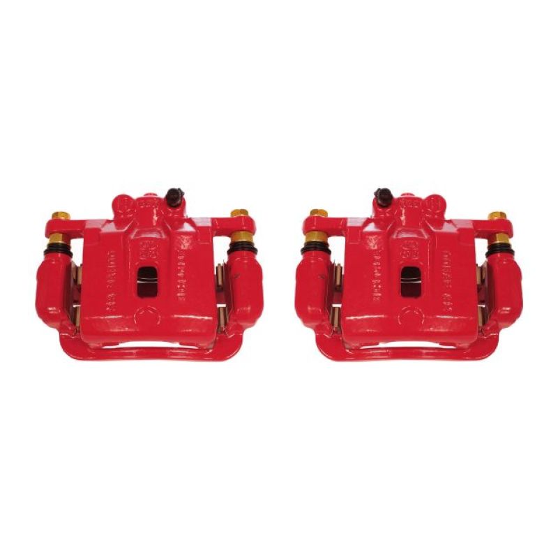 PowerStop Power Stop 10-16 Hyundai Genesis Coupe Rear Red Calipers w/Brackets - Pair
