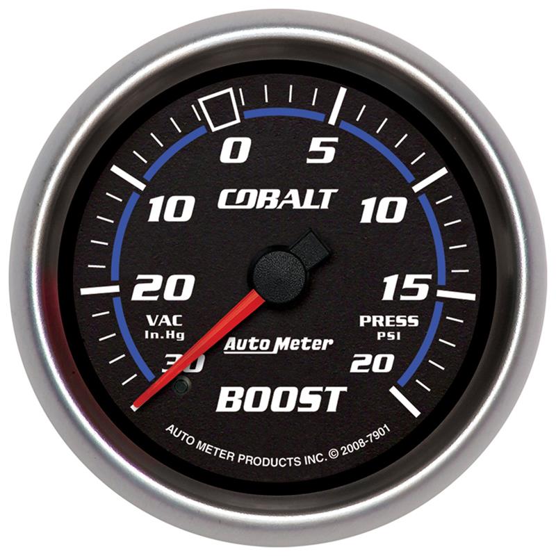 AutoMeter Gauge Vac/Boost 2-5/8in. 30Inhg-20PSI Mechanical Cobalt