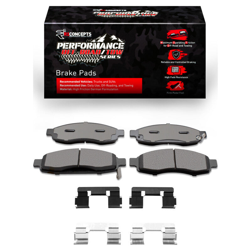 R1 Concepts R1 2004-2007 Infiniti QX56 Front Performance Off-Road/Tow Brake Pads & Hardware Kit