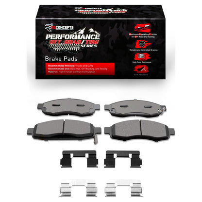 R1 Concepts R1 2004-2007 Infiniti QX56 Front Performance Off-Road/Tow Brake Pads & Hardware Kit