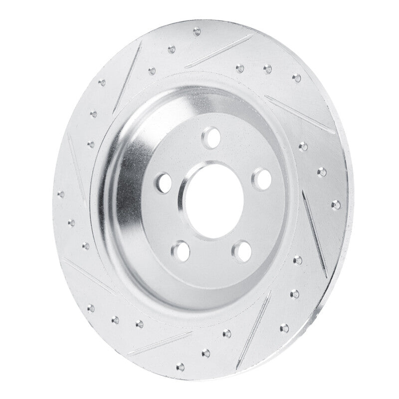 R1 Concepts R1 22-25 Ford Maverick Rear Right Drilled & Slotted Silver Brake Rotor