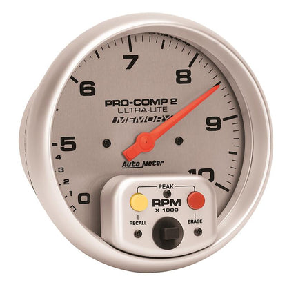 Autometer Ultra-Lite 5 inch 10K RPM In Dash Dual Range w/ Memory Tachometer