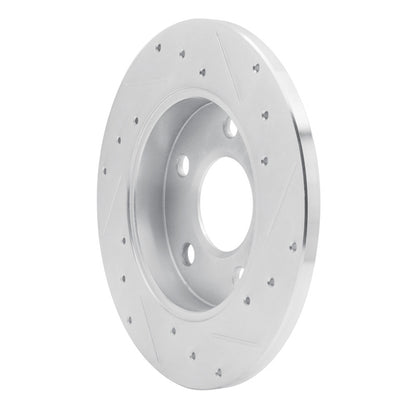 R1 Concepts R1 04-16 Buick LaCrosse Rear Left Drilled & Slotted Silver Brake Rotor