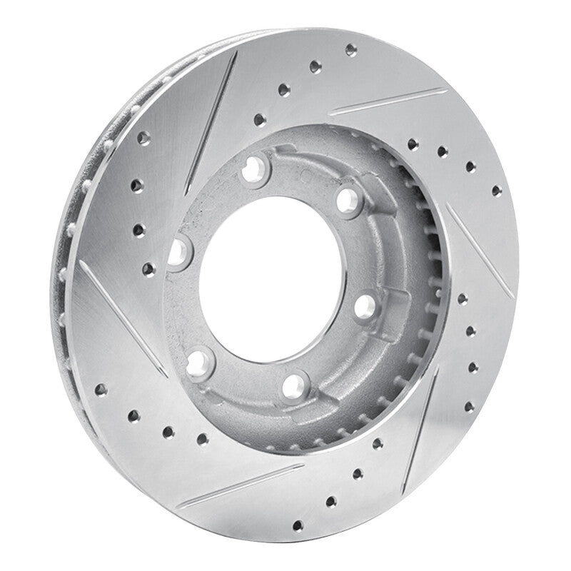 R1 Concepts R1 71-91 Chevrolet Blazer Front Right Drilled & Slotted Silver Brake Rotor