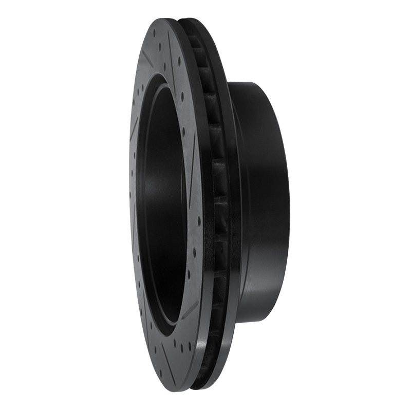 R1 Concepts R1 03-05 Chevrolet Silverado 1500 Rear Left Drilled & Slotted Black Brake Rotor