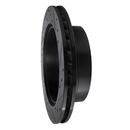 R1 Concepts R1 03-05 Chevrolet Silverado 1500 Rear Left Drilled & Slotted Black Brake Rotor