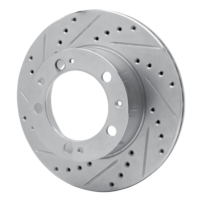 R1 Concepts R1 87-89 Porsche 944 Except Turbo Front Left Drilled & Slotted Silver Brake Rotor