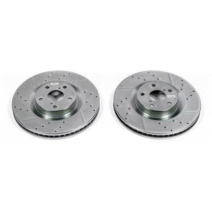 PowerStop Power Stop 16-17 Lexus GS200t Front Evolution Drilled & Slotted Rotors - Pair