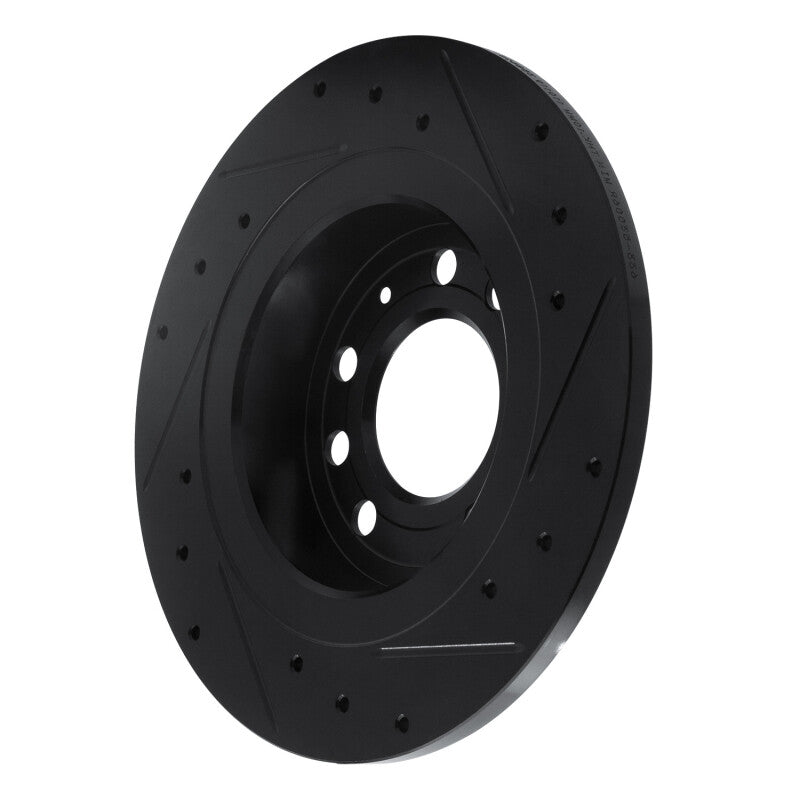 R1 Concepts R1 85-92 Chevrolet Camaro Rear Left Drilled & Slotted Black Brake Rotor