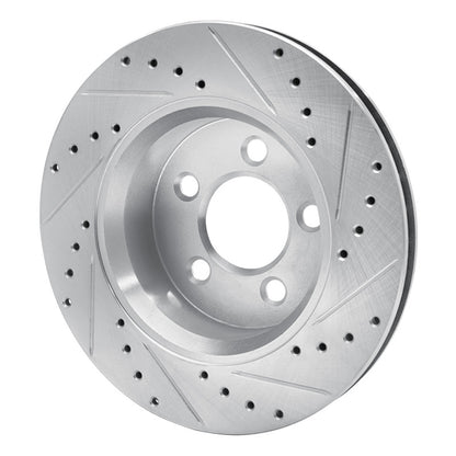 R1 Concepts R1 07-12 Dodge Nitro Front Left Drilled & Slotted Silver Brake Rotor
