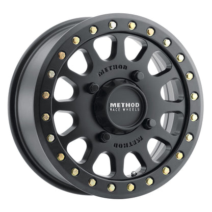 Method Wheels Method MR401 UTV Beadlock 15x6 / 5+1/53mm Offset / 4x156 / 132mm CB Matte Black Wheel
