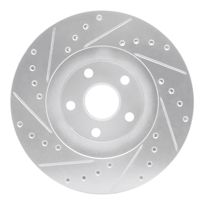 R1 Concepts R1 87-91 Lexus ES250 Front Right Drilled & Slotted Silver Brake Rotor