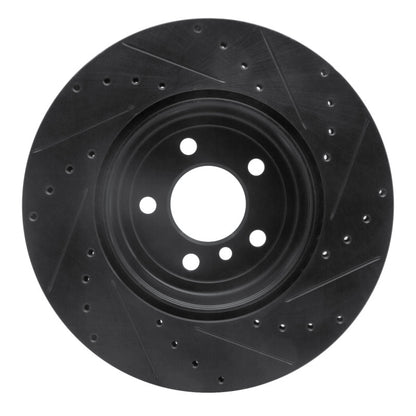 R1 Concepts R1 13-21 BMW 330I xDrive Sedan Rear Left Drilled & Slotted Black Brake Rotor