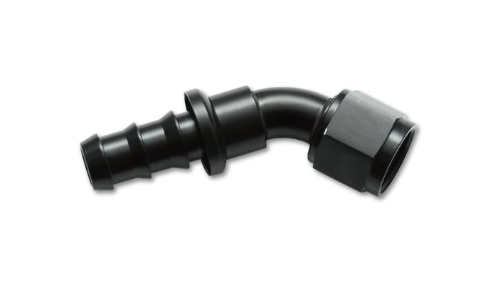 Vibrant -4AN Push-On 180 Deg Hose End Fitting - Aluminum