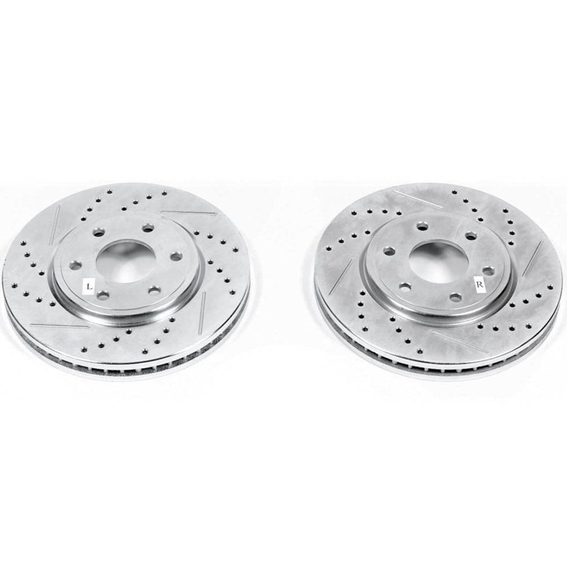 PowerStop Power Stop 05-19 Nissan Frontier Front Evolution Drilled & Slotted Rotors - Pair