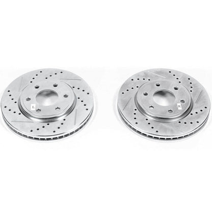PowerStop Power Stop 05-19 Nissan Frontier Front Evolution Drilled & Slotted Rotors - Pair