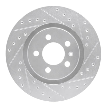 R1 Concepts R1 92-95 Volkswagen Jetta Sedan Front Right Drilled & Slotted Silver Brake Rotor