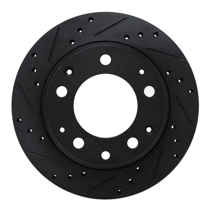 R1 Concepts R1 69-83 Porsche 911 Rear Left Drilled & Slotted Black Brake Rotor