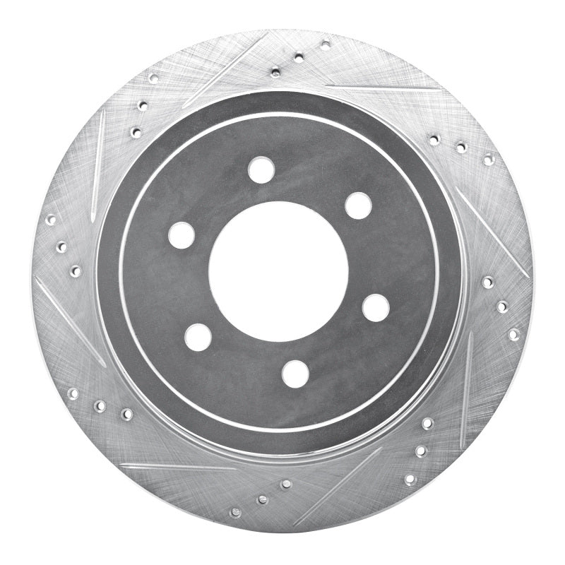R1 Concepts R1 04-11 Ford F-150 4WD Rear Left Drilled & Slotted Silver Brake Rotor
