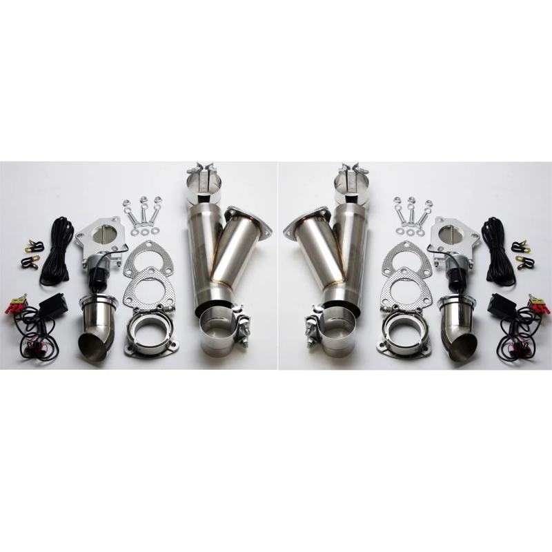 Granatelli Motor Sports Granatelli 2.25in Alum Mild Steel Electronic Dual Slip Fit Exhaust Cutout w/Band Clamps