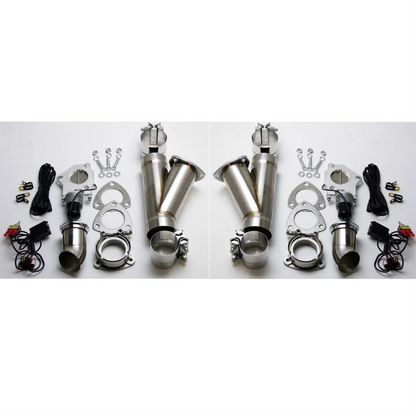 Granatelli Motor Sports Granatelli 3.0in Alum Mild Steel Electronic Dual Slip Fit Exhaust Cutout w/Band Clamps