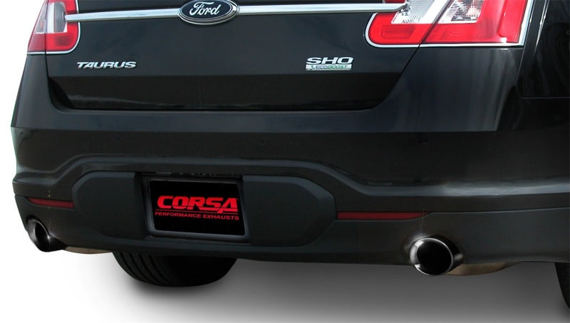 CORSA Performance Corsa 2010-2019 Ford Taurus SHO 3.5L V6 Turbo Sport Cat-Back Exhaust w/ Dual 4in Black Tips