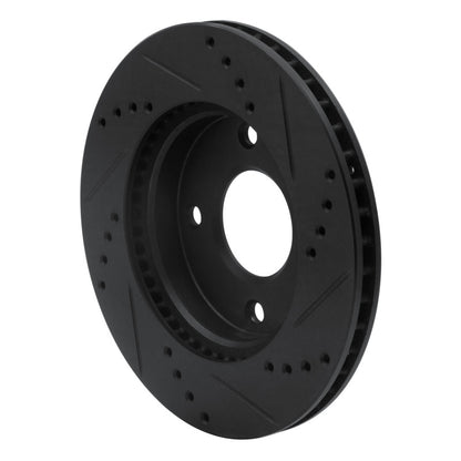 R1 Concepts R1 07-17 Nissan TIIDA (Mexico) Front Left Drilled & Slotted Black Brake Rotor