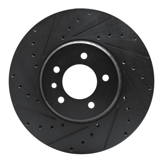 R1 Concepts R1 20-25 Land Rover Defender 110 Front Left Drilled & Slotted Black Brake Rotor