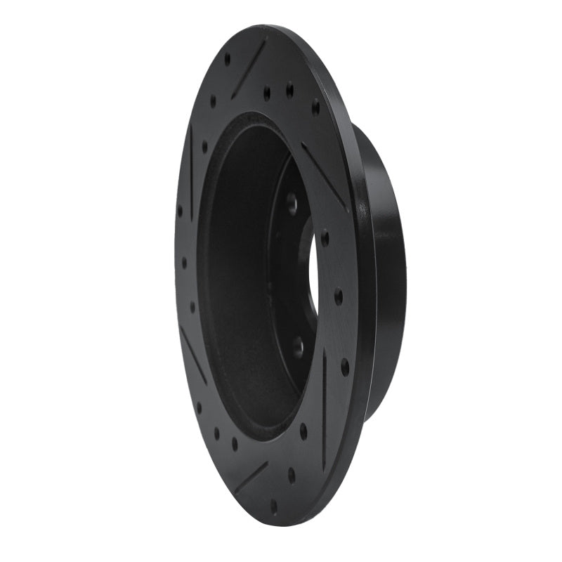 R1 Concepts R1 98-02 Acura CL Rear Right Drilled & Slotted Black Brake Rotor