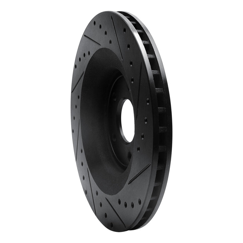 R1 Concepts R1 08-14 Chrysler 200 Front Left Drilled & Slotted Black Brake Rotor