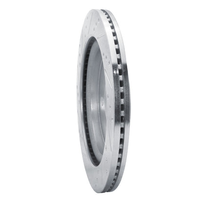 R1 Concepts R1 18-21 Ford F-150 4WD Rear Right Drilled & Slotted Silver Brake Rotor