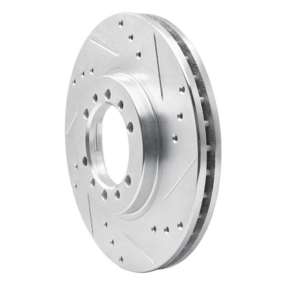 R1 Concepts R1 94-00 Mitsubishi Montero Front Right Drilled & Slotted Silver Brake Rotor