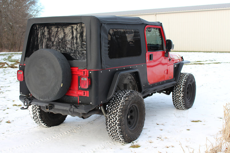 Fishbone Offroad 97-06 Jeep Wrangler Steel Tube Fender Front/Rear - Blk Txtred Powdercoat (Set Of 4)