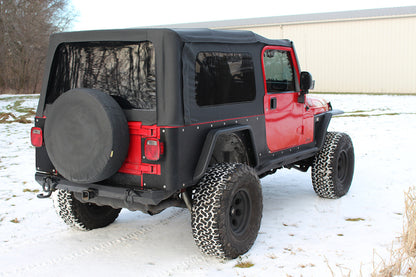 Fishbone Offroad 97-06 Jeep Wrangler Steel Tube Fender Front/Rear - Blk Txtred Powdercoat (Set Of 4)