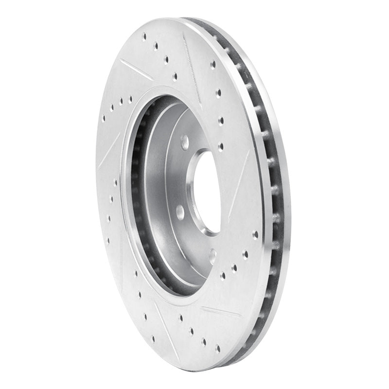 R1 Concepts R1 05-12 Ford Escape Front Left Drilled & Slotted Silver Brake Rotor